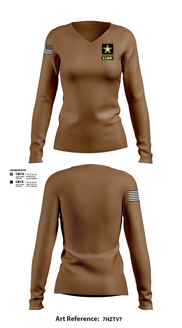 Womens Long Sleeve Vneck Shirt, Rangers, Army, Teamtime, Team time, sublimation, custom sports apparel, team uniforms, spirit wear, spiritwear, sports uniforms, custom shirts, team store, custom team store, fundraiser sports, apparel fundraiser