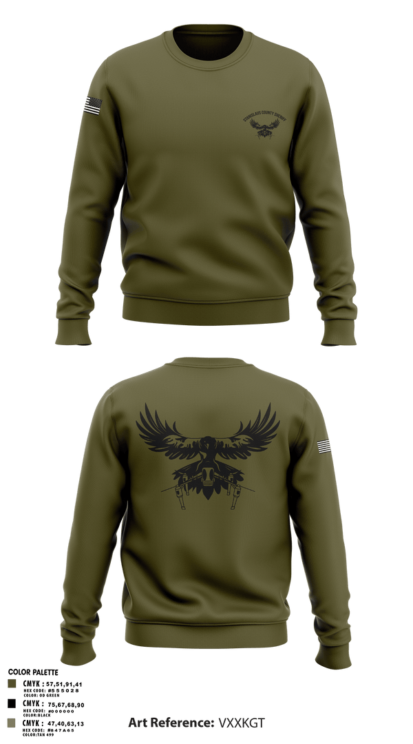 Crew Neck Sweatshirt, Stanislaus County Sheriff, Police, Teamtime, Team time, sublimation, custom sports apparel, team uniforms, spirit wear, spiritwear, sports uniforms, custom shirts, team store, custom team store, fundraiser sports, apparel fundraiser