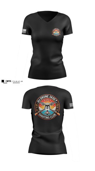 Womens Short Sleeve Vneck Shirt, New Jersey State Police, Police, Teamtime, Team time, sublimation, custom sports apparel, team uniforms, spirit wear, spiritwear, sports uniforms, custom shirts, team store, custom team store, fundraiser sports, apparel fundraiser