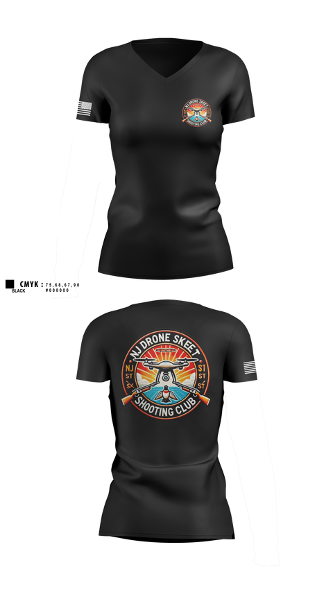 Womens Short Sleeve Vneck Shirt, New Jersey State Police, Police, Teamtime, Team time, sublimation, custom sports apparel, team uniforms, spirit wear, spiritwear, sports uniforms, custom shirts, team store, custom team store, fundraiser sports, apparel fundraiser
