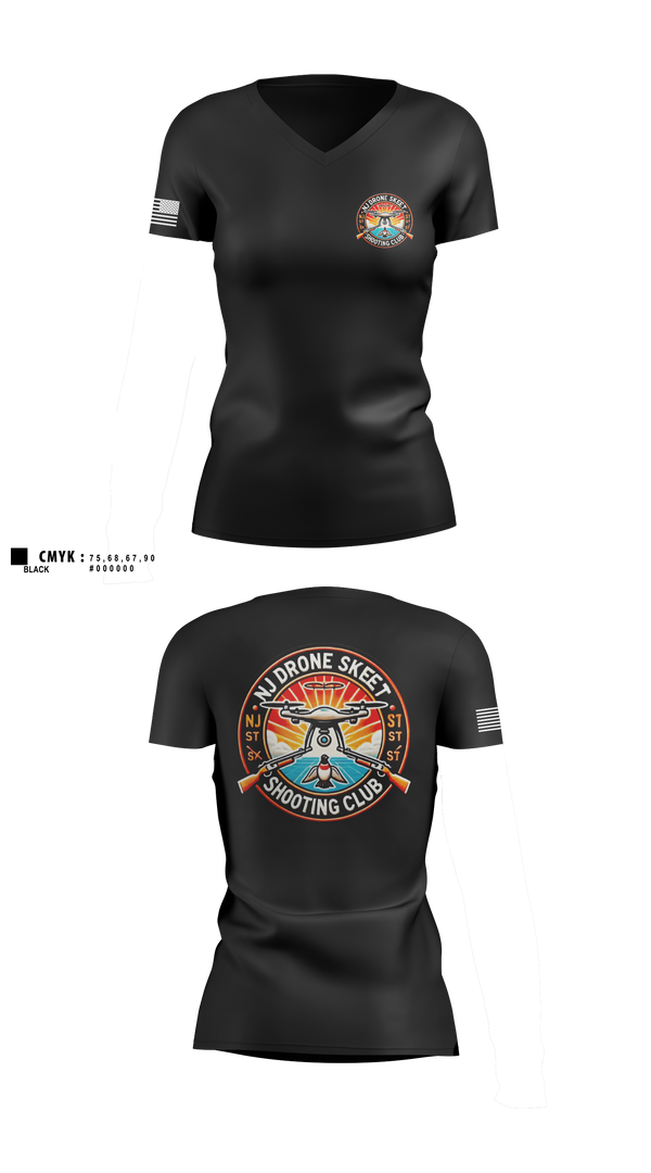 Womens Short Sleeve Vneck Shirt, New Jersey State Police, Police, Teamtime, Team time, sublimation, custom sports apparel, team uniforms, spirit wear, spiritwear, sports uniforms, custom shirts, team store, custom team store, fundraiser sports, apparel fundraiser