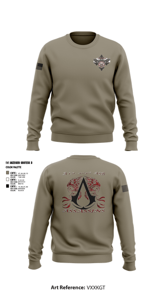 Crew Neck Sweatshirt, 404 ASB, Army, Teamtime, Team time, sublimation, custom sports apparel, team uniforms, spirit wear, spiritwear, sports uniforms, custom shirts, team store, custom team store, fundraiser sports, apparel fundraiser