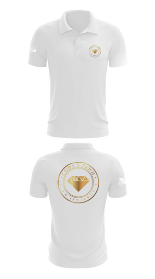 Short Sleeve Performance Polo, Cody’s Pawn & Jewelry, , Teamtime, Team time, sublimation, custom sports apparel, team uniforms, spirit wear, spiritwear, sports uniforms, custom shirts, team store, custom team store, fundraiser sports, apparel fundraiser