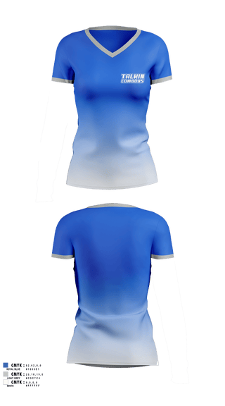 Womens Short Sleeve Vneck Shirt, Talkin Cowboys, , Teamtime, Team time, sublimation, custom sports apparel, team uniforms, spirit wear, spiritwear, sports uniforms, custom shirts, team store, custom team store, fundraiser sports, apparel fundraiser