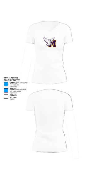 Womens Short Sleeve Vneck Shirt, Monticello High School Cross Country, Cross Country, Teamtime, Team time, sublimation, custom sports apparel, team uniforms, spirit wear, spiritwear, sports uniforms, custom shirts, team store, custom team store, fundraiser sports, apparel fundraiser