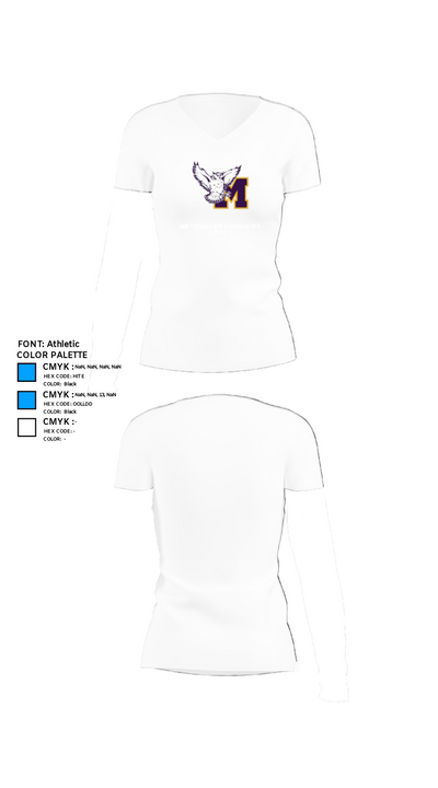Monticello High School Cross Country 66273969 Women's Short Sleeve V-neck Shirt - 18