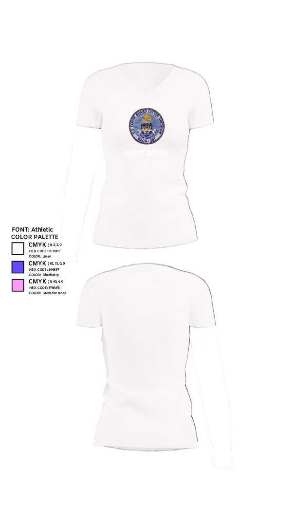 Women's Short Sleeve Vneck Shirt, USCGC Dexter, Coast Guard, Teamtime, Team time, sublimation, custom sports apparel, team uniforms, spirit wear, spiritwear, sports uniforms, custom shirts, team store, custom team store, fundraiser sports, apparel fundraiser