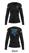 Bullshark Battalion 90693069 Women's Long Sleeve V-neck Shirt - 37