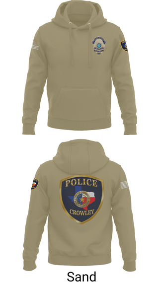 Hoodie, Crowley Police Department, , Teamtime, Team time, sublimation, custom sports apparel, team uniforms, spirit wear, spiritwear, sports uniforms, custom shirts, team store, custom team store, fundraiser sports, apparel fundraiser