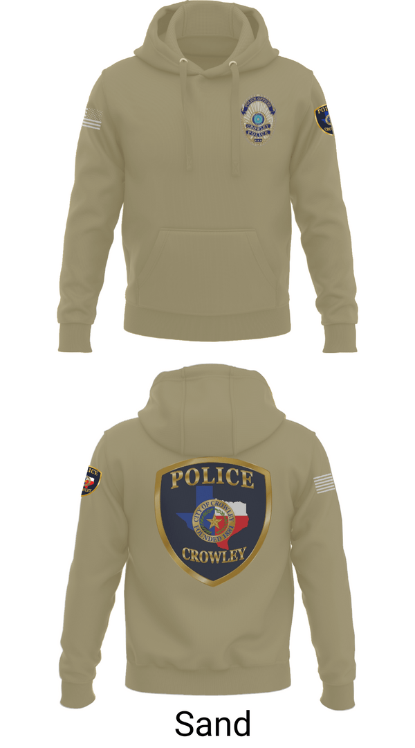 Hoodie, Crowley Police Department, , Teamtime, Team time, sublimation, custom sports apparel, team uniforms, spirit wear, spiritwear, sports uniforms, custom shirts, team store, custom team store, fundraiser sports, apparel fundraiser