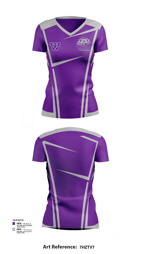 Womens Short Sleeve Vneck Shirt, Walnut Middle School, Spirit Store, Teamtime, Team time, sublimation, custom sports apparel, team uniforms, spirit wear, spiritwear, sports uniforms, custom shirts, team store, custom team store, fundraiser sports, apparel fundraiser