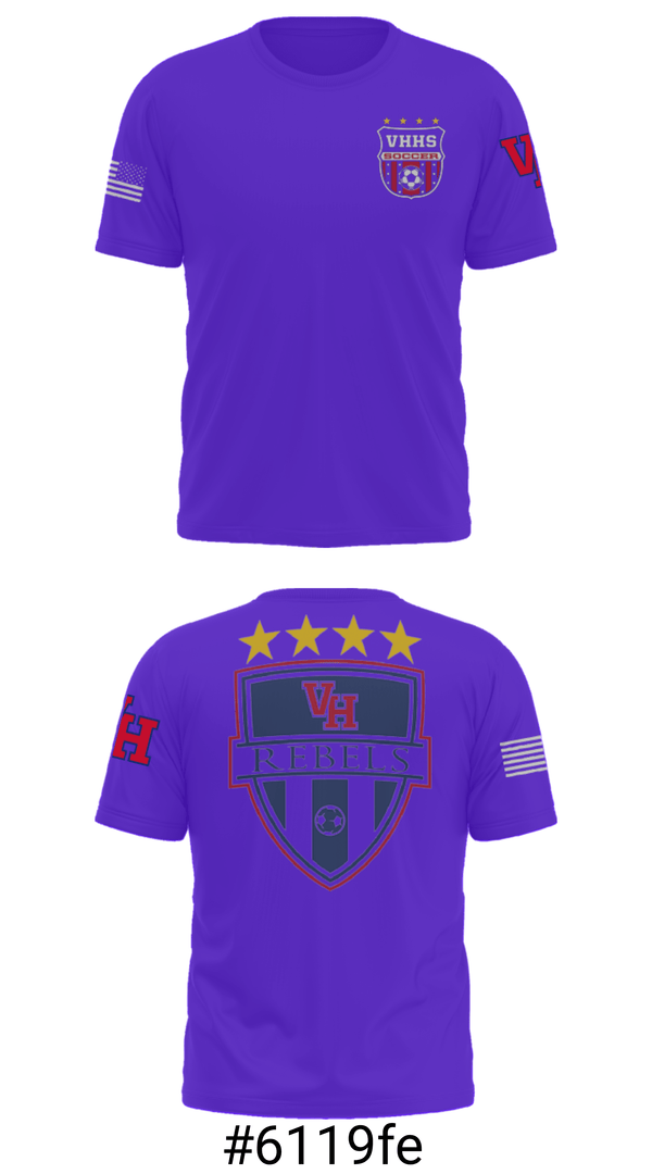 Short Sleeve Performance Shirt, Vestavia Rebels, Men's Soccer, Teamtime, Team time, sublimation, custom sports apparel, team uniforms, spirit wear, spiritwear, sports uniforms, custom shirts, team store, custom team store, fundraiser sports, apparel fundraiser