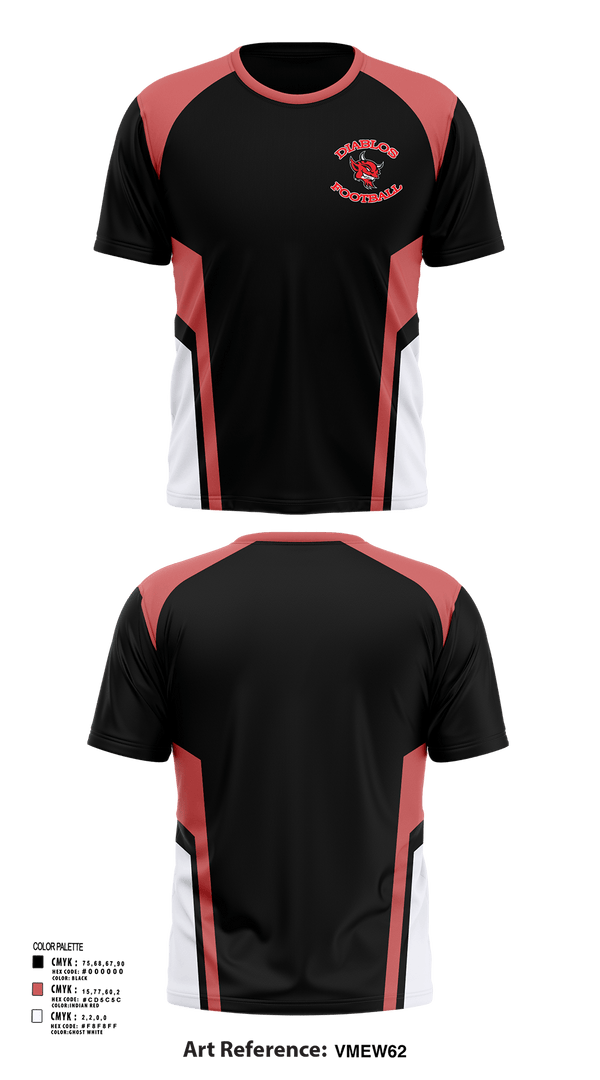 Short Sleeve Performance Shirt, Football Diablos, , Teamtime, Team time, sublimation, custom sports apparel, team uniforms, spirit wear, spiritwear, sports uniforms, custom shirts, team store, custom team store, fundraiser sports, apparel fundraiser