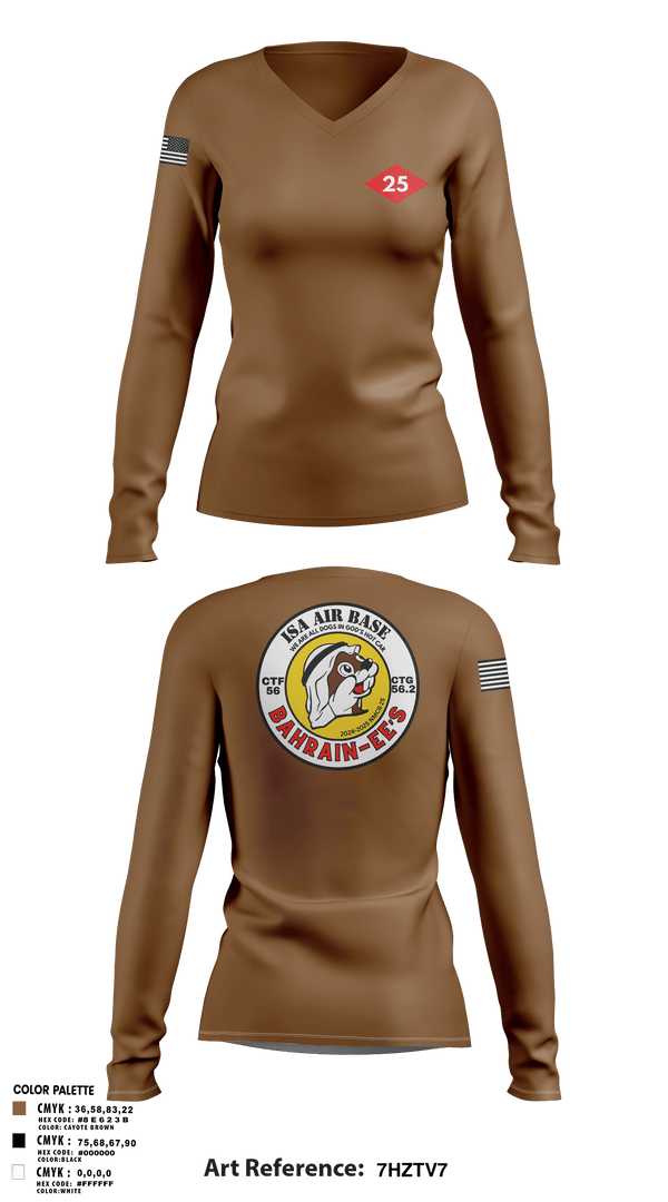 Womens Long Sleeve Vneck Shirt, NMCB 25 CTG 56.2, Navy, Teamtime, Team time, sublimation, custom sports apparel, team uniforms, spirit wear, spiritwear, sports uniforms, custom shirts, team store, custom team store, fundraiser sports, apparel fundraiser
