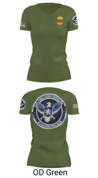 Women's Short Sleeve Vneck Shirt, TS FEDERAL PRIVATE SECURITY & BODYGUARD, Police, Teamtime, Team time, sublimation, custom sports apparel, team uniforms, spirit wear, spiritwear, sports uniforms, custom shirts, team store, custom team store, fundraiser sports, apparel fundraiser