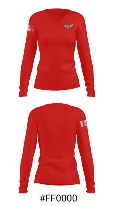 Sam Rayburn High School Tennis 5088287 Women's Long Sleeve V-neck Shirt - 29
