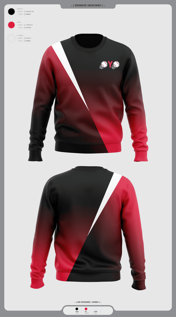 Crew Neck Sweatshirt, Oaklandon Youth Organization, Baseball, Teamtime, Team time, sublimation, custom sports apparel, team uniforms, spirit wear, spiritwear, sports uniforms, custom shirts, team store, custom team store, fundraiser sports, apparel fundraiser