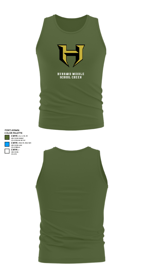 Tank Top, Hubbard Middle School Cheer, Cheer, Teamtime, Team time, sublimation, custom sports apparel, team uniforms, spirit wear, spiritwear, sports uniforms, custom shirts, team store, custom team store, fundraiser sports, apparel fundraiser