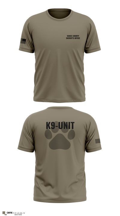 Vance County Sheriff's Office  K9 Unit 48237740 Old School Cotton Feel Shirt - 3