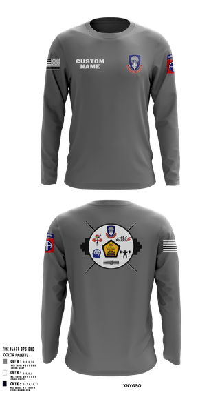 Long Sleeve Performance Shirt, 82nd ADSB H2F, Army, Teamtime, Team time, sublimation, custom sports apparel, team uniforms, spirit wear, spiritwear, sports uniforms, custom shirts, team store, custom team store, fundraiser sports, apparel fundraiser
