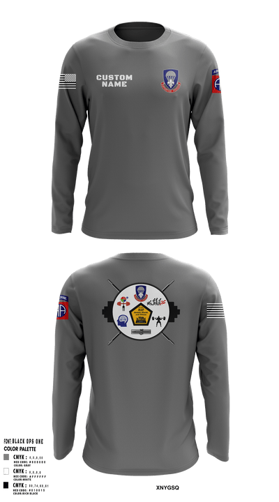82nd ADSB H2F 64570500 Long Sleeve Performance Shirt - 30