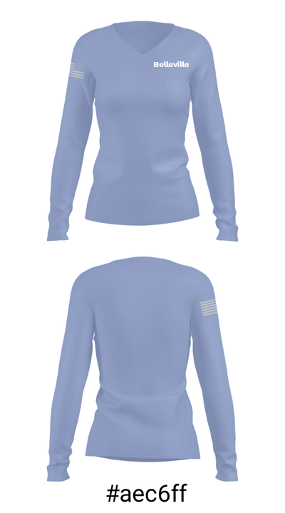 Belleville 4451813 Women's Long Sleeve V-neck Shirt - 7