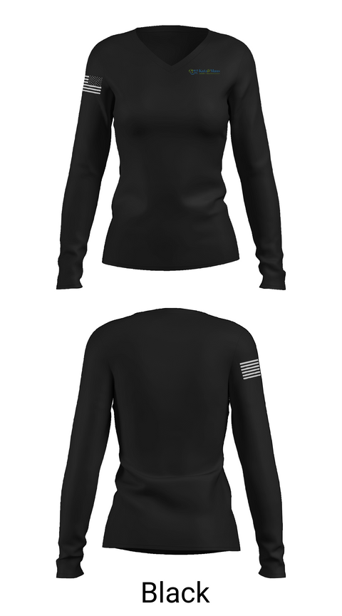 Womens Long Sleeve Vneck Shirt, Katz&Maus - mobiler Haustierservice, , Teamtime, Team time, sublimation, custom sports apparel, team uniforms, spirit wear, spiritwear, sports uniforms, custom shirts, team store, custom team store, fundraiser sports, apparel fundraiser
