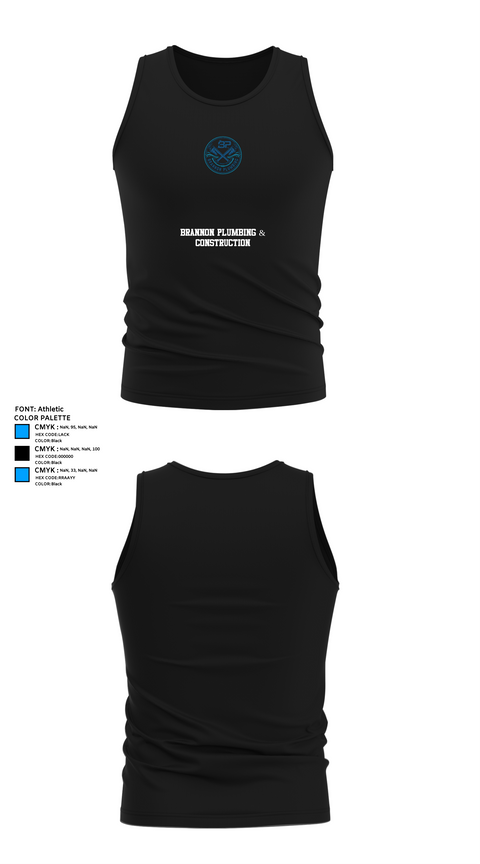 Tank Top, Brannon Plumbing & Construction, , Teamtime, Team time, sublimation, custom sports apparel, team uniforms, spirit wear, spiritwear, sports uniforms, custom shirts, team store, custom team store, fundraiser sports, apparel fundraiser