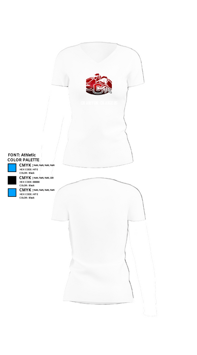 Chariton Chargers 42515262 Women's Short Sleeve V-neck Shirt - 18