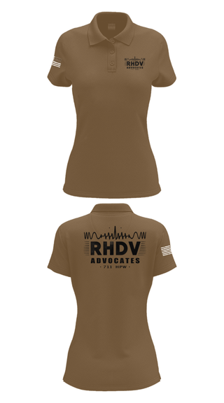 Womens Short Sleeve Performance Polo, 711 HPW/RHDV, Army, Teamtime, Team time, sublimation, custom sports apparel, team uniforms, spirit wear, spiritwear, sports uniforms, custom shirts, team store, custom team store, fundraiser sports, apparel fundraiser
