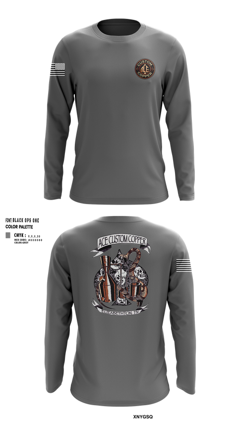 Long Sleeve Performance Shirt, Ace Custom Copper, , Teamtime, Team time, sublimation, custom sports apparel, team uniforms, spirit wear, spiritwear, sports uniforms, custom shirts, team store, custom team store, fundraiser sports, apparel fundraiser