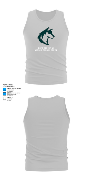 Tank Top, Hope Christian Middle School Cheer, Cheer, Teamtime, Team time, sublimation, custom sports apparel, team uniforms, spirit wear, spiritwear, sports uniforms, custom shirts, team store, custom team store, fundraiser sports, apparel fundraiser