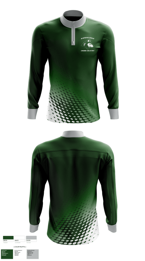 Quarter Zip Jacket, Nathan Hale High School Cross Country, Cross Country, Teamtime, Team time, sublimation, custom sports apparel, team uniforms, spirit wear, spiritwear, sports uniforms, custom shirts, team store, custom team store, fundraiser sports, apparel fundraiser