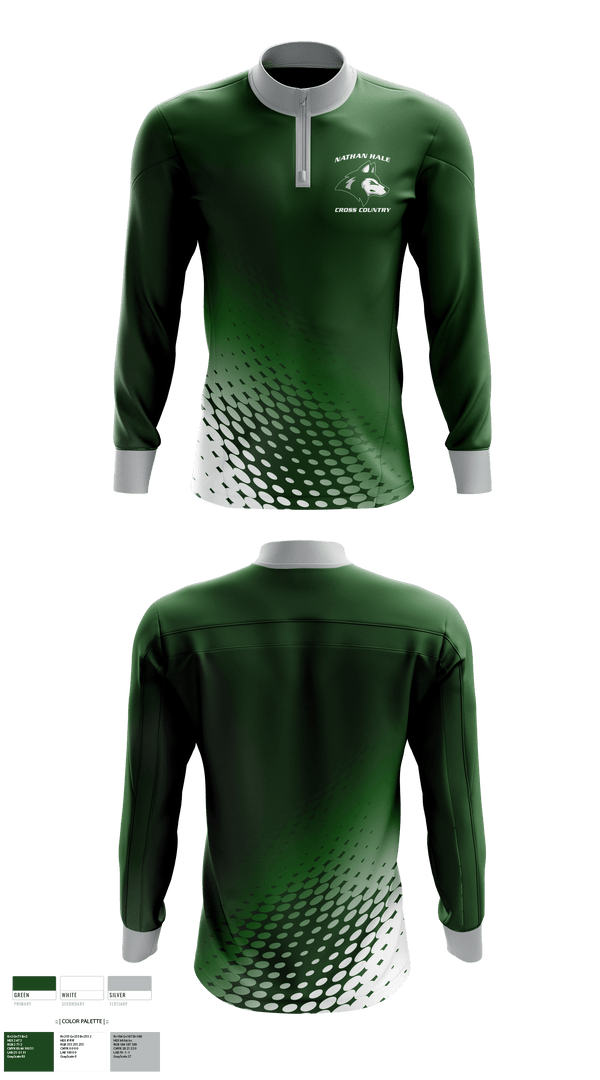Quarter Zip Jacket, Nathan Hale High School Cross Country, Cross Country, Teamtime, Team time, sublimation, custom sports apparel, team uniforms, spirit wear, spiritwear, sports uniforms, custom shirts, team store, custom team store, fundraiser sports, apparel fundraiser