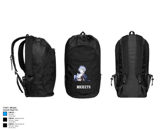 Gear Bag, Rockets, Men's Basketball, Teamtime, Team time, sublimation, custom sports apparel, team uniforms, spirit wear, spiritwear, sports uniforms, custom shirts, team store, custom team store, fundraiser sports, apparel fundraiser