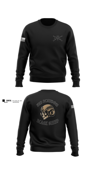 Crew Neck Sweatshirt, 3rd PLT black sheep, Army, Teamtime, Team time, sublimation, custom sports apparel, team uniforms, spirit wear, spiritwear, sports uniforms, custom shirts, team store, custom team store, fundraiser sports, apparel fundraiser
