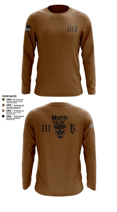 3B 1-325 AIR, 2BCT, 82ND ABN DIV 78191368 Long Sleeve Performance Shirt - 110