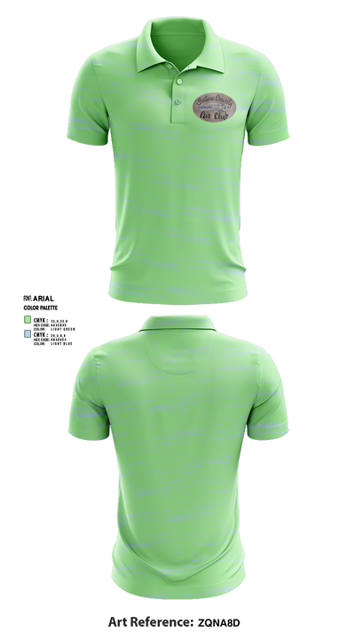 Saline county Car Club 67890987 Short Sleeve Performance Polo - 1