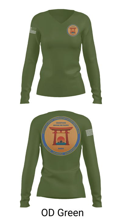 835th Transportation BN 83233683 Women's Long Sleeve V-neck Shirt -1 57