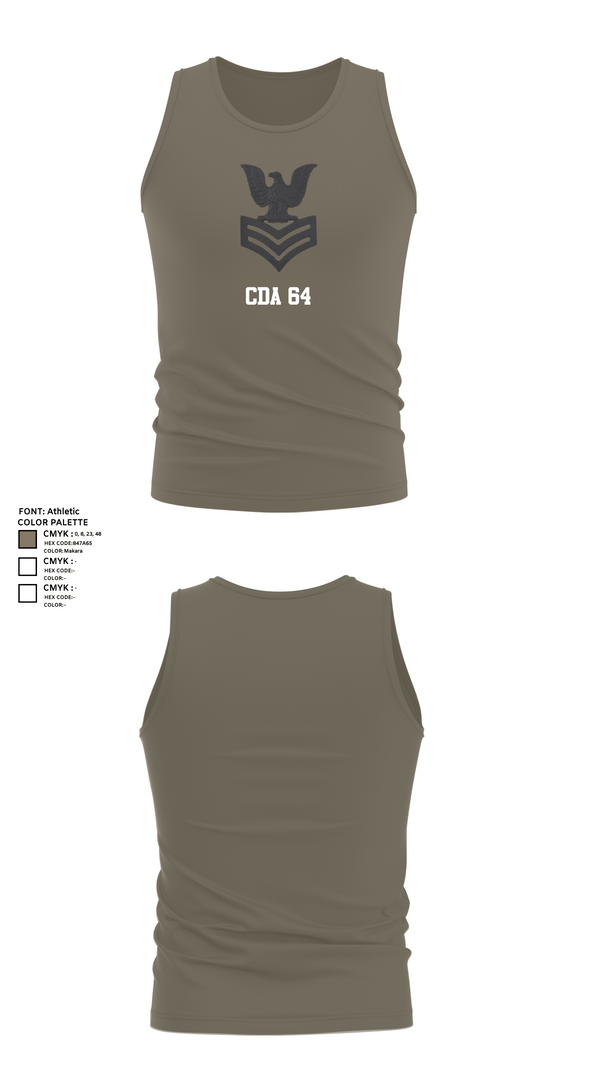 Tank Top, CDA 64, Navy, Teamtime, Team time, sublimation, custom sports apparel, team uniforms, spirit wear, spiritwear, sports uniforms, custom shirts, team store, custom team store, fundraiser sports, apparel fundraiser