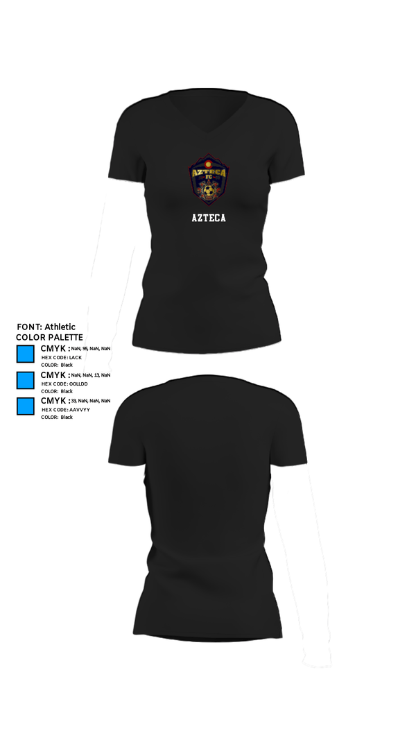 Women's Short Sleeve Vneck Shirt, Azteca, Men's Soccer, Teamtime, Team time, sublimation, custom sports apparel, team uniforms, spirit wear, spiritwear, sports uniforms, custom shirts, team store, custom team store, fundraiser sports, apparel fundraiser