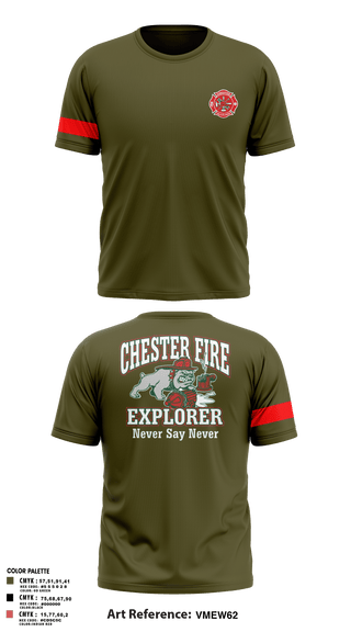 Old School Cotton Feel Shirt, Chester fire explorers, Fire Department, Teamtime, Team time, sublimation, custom sports apparel, team uniforms, spirit wear, spiritwear, sports uniforms, custom shirts, team store, custom team store, fundraiser sports, apparel fundraiser