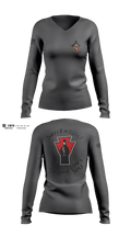 undefined Women's Long Sleeve V-neck Shirt -1 9