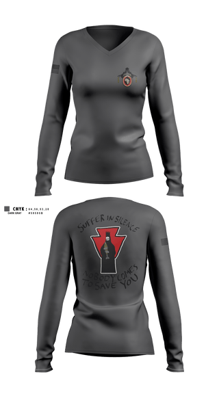 Womens Long Sleeve Vneck Shirt 1, 1-111 MTR renew1-111 SkinWalker renew, National Guard, Teamtime, Team time, sublimation, custom sports apparel, team uniforms, spirit wear, spiritwear, sports uniforms, custom shirts, team store, custom team store, fundraiser sports, apparel fundraiser