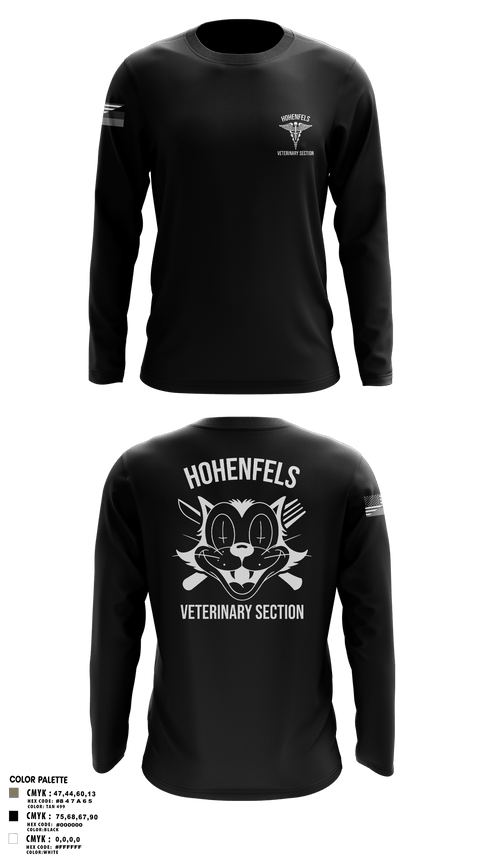 Long Sleeve Performance Shirt, Hohenfels VTFHohenfels Veterinary Section, Army, Teamtime, Team time, sublimation, custom sports apparel, team uniforms, spirit wear, spiritwear, sports uniforms, custom shirts, team store, custom team store, fundraiser sports, apparel fundraiser