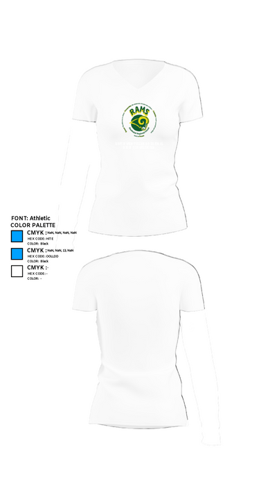 Southwick-Tolland Regional High School Cheer 30666458 Women's Short Sleeve V-neck Shirt - 18