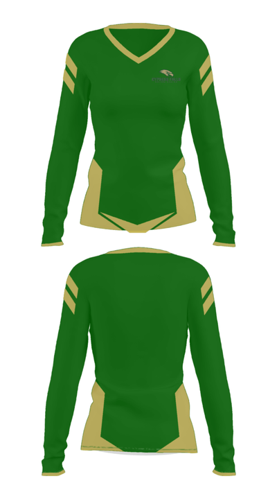 Cypress Falls High School Track 61867059 Women's Long Sleeve V-neck Shirt - 29