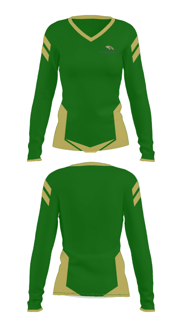 Women's Long Sleeve Vneck Shirt, Cypress Falls High School Track, Track & Field, Teamtime, Team time, sublimation, custom sports apparel, team uniforms, spirit wear, spiritwear, sports uniforms, custom shirts, team store, custom team store, fundraiser sports, apparel fundraiser