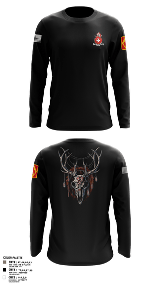 Long Sleeve Performance Shirt, Bravo 1st BN 14th FAR1-14 FAR, Army, Teamtime, Team time, sublimation, custom sports apparel, team uniforms, spirit wear, spiritwear, sports uniforms, custom shirts, team store, custom team store, fundraiser sports, apparel fundraiser