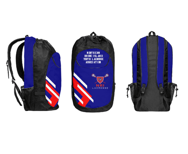 Gear Bag, Northern Rhode Island Youth Lacrosse Association, Men's Lacrosse, Teamtime, Team time, sublimation, custom sports apparel, team uniforms, spirit wear, spiritwear, sports uniforms, custom shirts, team store, custom team store, fundraiser sports, apparel fundraiser